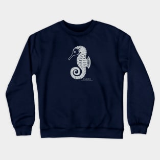 Seahorse with Common and Latin Names - sea lovers design Crewneck Sweatshirt